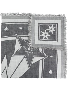 Givenchy шарф со звездами и бахромой