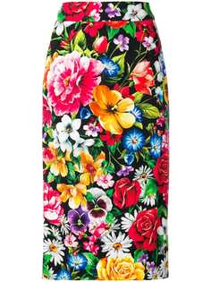 Dolce & Gabbana юбка-карандаш с цветочным принтом