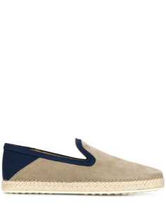 Tods парусиновые слипоны Tod`S