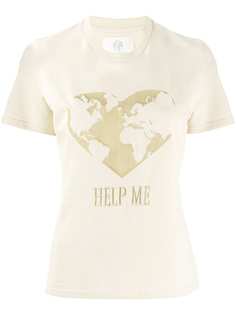 Alberta Ferretti футболка с вышивкой Help me