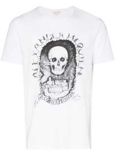 Alexander McQueen футболка с логотипом и принтом Skull