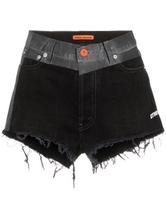 Heron Preston джинсовые шорты с контрастным поясом