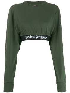 Palm Angels укороченная толстовка с логотипом
