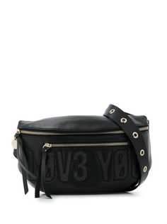Red Valentino поясная сумка с вышитой надписью