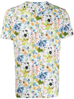 Etro футболка с цветочным принтом