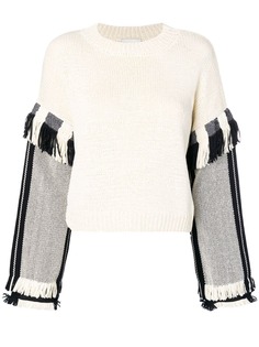 3.1 Phillip Lim свитер с длинными рукавами и бахромой