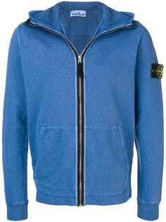 Stone Island толстовка с капюшоном и нашивкой на рукаве