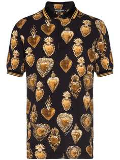 Dolce & Gabbana рубашка-поло с принтом Sacred Heart
