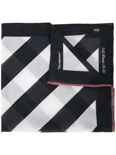 Off-White платок в диагональную полоску