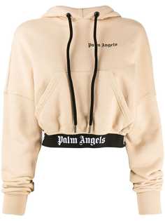 Palm Angels укороченное худи с логотипом