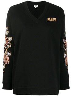Kenzo джемпер с цветочной вышивкой