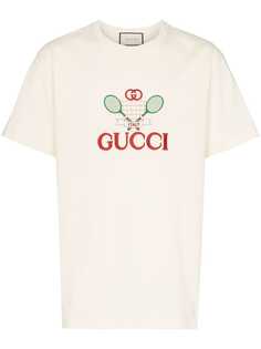 Gucci футболка с вышивкой Gucci Tennis