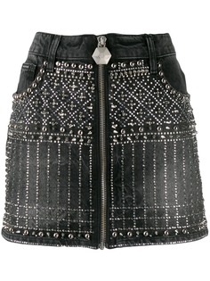 Philipp Plein джинсовая юбка Gothic