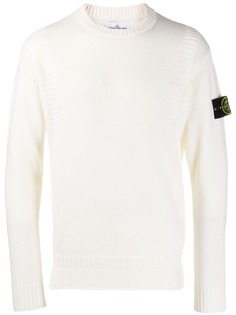 Stone Island трикотажный свитер с круглым вырезом