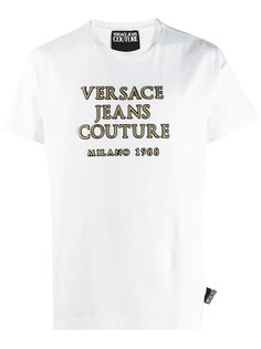 Versace футболка с нашивкой-логотипом