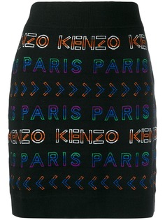 Kenzo юбка вязки интарсия с логотипом