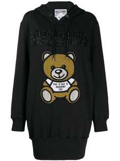 Moschino платье-худи Teddy Bear