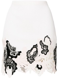 3.1 Phillip Lim Embroidered Lace Miniskirt