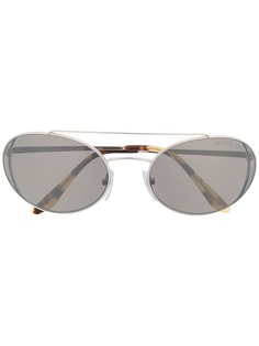 Prada Eyewear солнцезащитные очки в овальной оправе