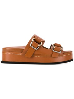 3.1 Phillip Lim шлепанцы Freida с двумя пряжками на платформе