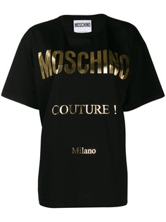 Moschino футболка с контрастным принтом