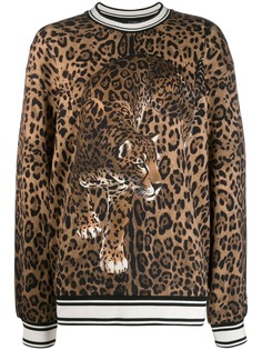 Dolce & Gabbana леопардовая толстовка с принтом