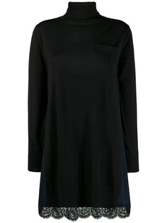 Sacai платье-джемпер с высоким воротником