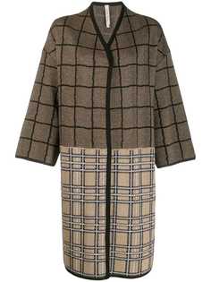 Antonio Marras check contrast panel coat