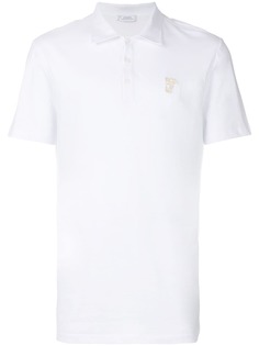 Versace Collection рубашка-поло с заплаткой с половиной головы Медузы