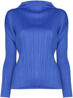 Pleats Please By Issey Miyake high neck pleated top