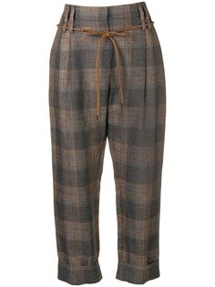 Brunello Cucinelli строгие брюки в клетку