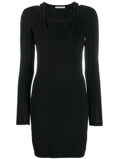 T By Alexander Wang bi-layer mini dress