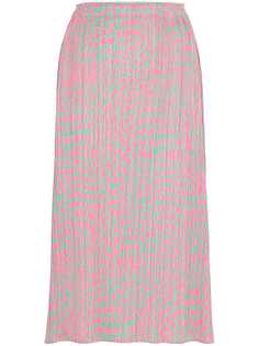 Pleats Please By Issey Miyake printed pleated midi skirt
