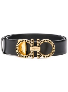 Salvatore Ferragamo ремень с двойной пряжкой Gancini