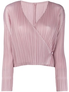 Pleats Please By Issey Miyake pleated foldover top