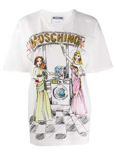 Moschino футболка с принтом и пайетками