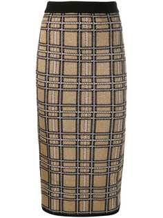 Antonio Marras checked fitted skirt