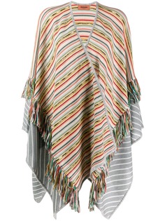 Missoni пончо с бахромой