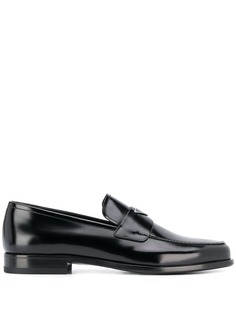 Prada logo plaque loafers