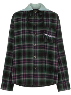 Natasha Zinko check hooded shirt