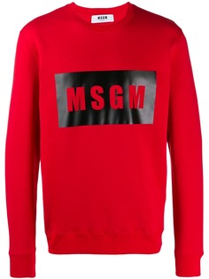 MSGM contrast logo sweatshirt