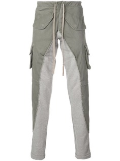 Greg Lauren two tone cargo trousers