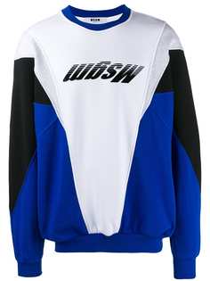 MSGM colour block logo sweatshirt