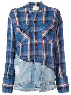 Greg Lauren deconstructed denim shirt