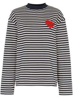 Palm Angels Pin My Heart striped top