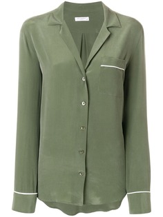 Equipment single pocket button blouse