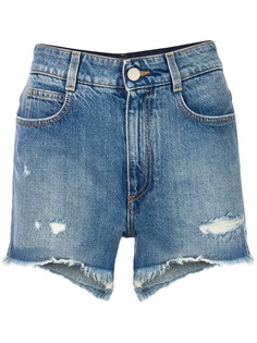 Stella McCartney состаренные джинсовые шорты
