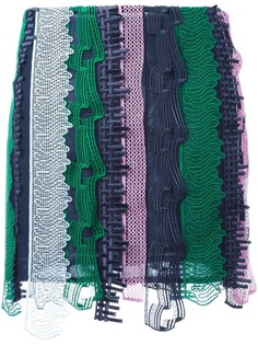 Versace юбка мини с вышивкой в стиле пэчворк