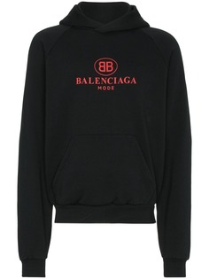 Balenciaga толстовка с капюшоном и логотипом BB Mode