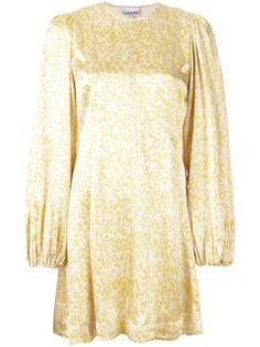 Ganni платье мини с цветочным принтом